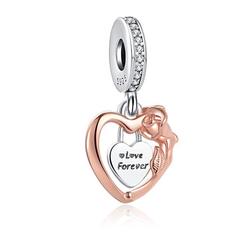 Pandora stílusú ezüst charm - Love forever