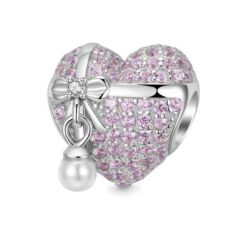 Pandora stílusú  ezüst charm -Szívem ajándékban