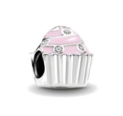 Pandora stílusú ezüst charm -Muffin