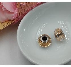 Briolette Bead - Swarovski medál - Golden Shadow