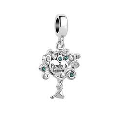 Pandora stílusú  ezüst charm -  Családfa