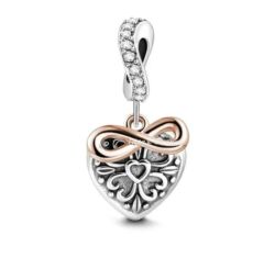 Pandora stílusú  ezüst charm - Love