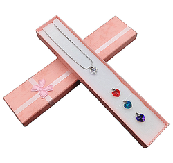 4 pár ékszerdobozos Swarovski kristályos nyaklánc- színes