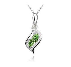 Remolino nyaklánc - zöld- Swarovski kristályos