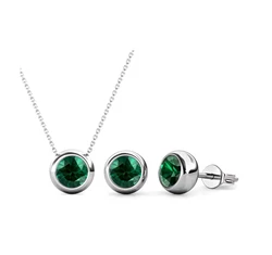 Gerda Swarovski kristályos szett - Emerald