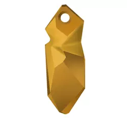 Kaputt pendant - Swarovski medál bőrkötélen - Dorado