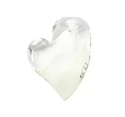 Devoted 2 U Heart Swarovski medál - Crystal - fehér-17 mm