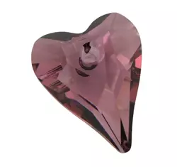 Wild Heart Pendant- Swarovski medál - Antique Pink- rózsaszín-27 mm