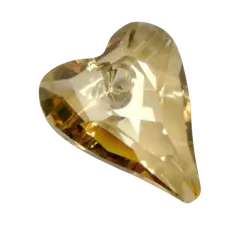 Wild Heart Pendant- Swarovski medál - Golden Shadow -pezsgő-27 mm