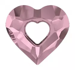 Miss U pendant - Swarovski medál bőrkötélen- Astral Pink- rózsaszín