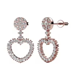 HEART- Swarovski kristályos fülbevaló