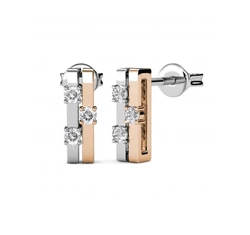 Avery- Swarovski kristályos fülbevaló - fehér