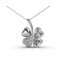 Imogen- Swarovski kristályos  nyaklánc díszdobozban - fehér