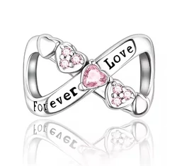 Pandora stílusú ezüst charm - Forever love