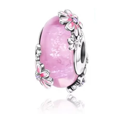 Pandora stílusú ezüst charm - Gyöngy