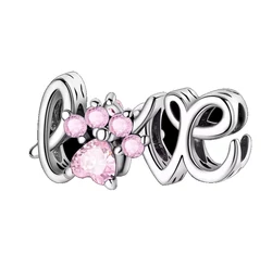 Pandora stílusú ezüst charm - Love