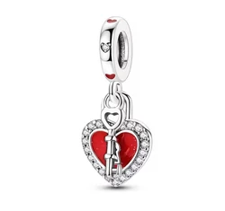 Pandora stílusú ezüst charm - Heart