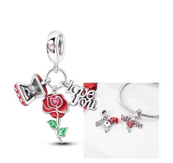 Pandora stílusú ezüst charm - Love
