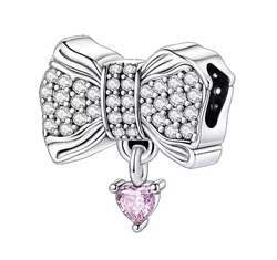 Pandora stílusú ezüst charm - Masni