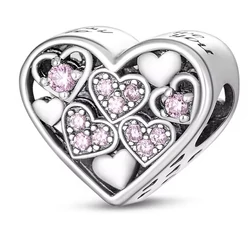 Pandora stílusú ezüst charm - My heart