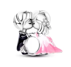 Pandora stílusú ezüst charm - Love me