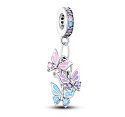 Pandora stílusú ezüst charm - Pillangó