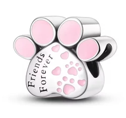 Pandora stílusú ezüst charm - Friends forever