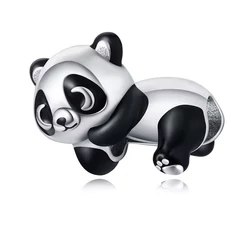 Pandora stílusú ezüst charm - Panda