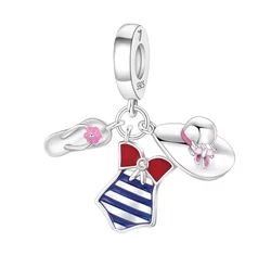 Pandora stílusú ezüst charm - Vakáció
