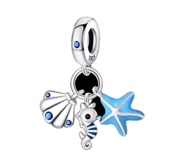 Pandora stílusú ezüst charm - Tenger