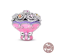 Pandora stílusú ezüst charm - Csokor