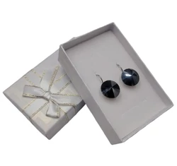 Csillogó kör- Swarovski kristályos Francia kapcsos fülbevaló-platina