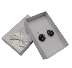 Csillogó kör- Swarovski kristályos Francia kapcsos fülbevaló-ezüst