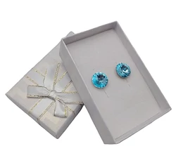 Csillogó kör- Swarovski kristályos fülbevaló-kék