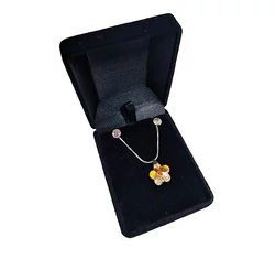 Virágom- Swarovski kristályos nemesacél szett