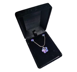 Virágom- Swarovski kristályos nemesacél szett
