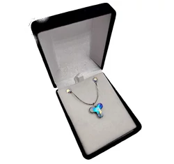 Virágom- Swarovski kristályos nemesacél szett