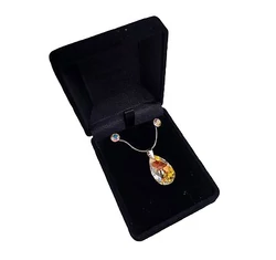 Drop- Swarovski kristályos nemesacél ékszerszett - színjátszófehér