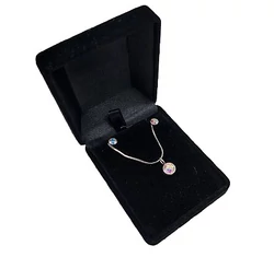Spot- Swarovski kristályos nemesacél ékszerszett - színjátszófehér
