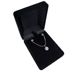 Spot- Swarovski kristályos nemesacél ékszerszett - lila