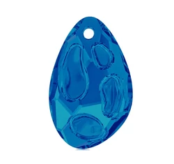 Radiolarian Pendant - Swarovski medál - Bermuda Blue