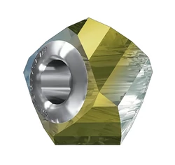 BeCharmed Helix Bead- Swarovski gyöngy- Iridescent Green