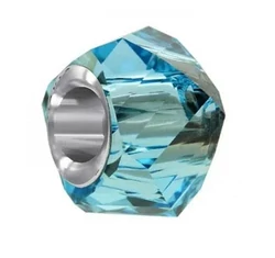 BeCharmed Helix Bead- Swarovski gyöngy- Aquamarine