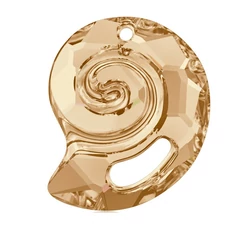 Sea Snail Pendant- Swarovski medál- Golden Shadow