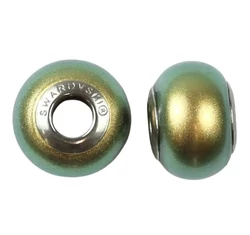 BeCharmed Helix Bead- Swarovski gyöngy- Iridescent Green