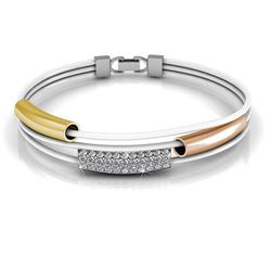 Thyme -  Swarovski kristályos karkötő - fehér