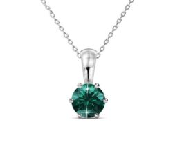 Május-Birth Stone Swarovski kristályos nyaklánc - Emerald - zöld