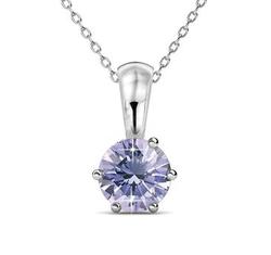 Június-Birth Stone Swarovski kristályos nyaklánc - Alexandrite - lila