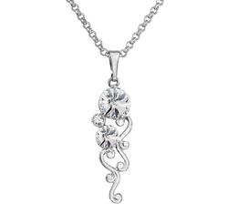 BEND - Kézzel készített Swarovski kristályos nyaklánc - CRYSTAL - fehér
