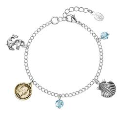 Symbol - Kézzel készített Swarovski kristályos karkötő - Aqua - kék